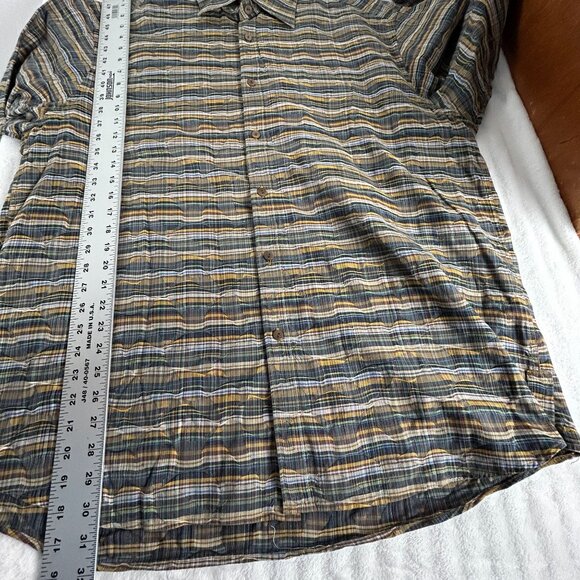 Vintage Jhane Barnes Mens Textured Plaid Button Up Shirt XXL Long Sleeve Multi - Picture 7 of 7